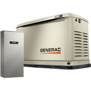 Generac Guardian Series Air-Cooled Home Standby Generator — 14kW (LP)/14kW (NG), 200 Amp Transfer Switch, Model# 7225