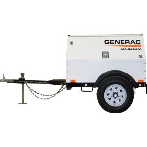Generac Towable Mobile Diesel Generator — 9kW/8.1kW, Single Phase, Electric Start, Model# 6782
