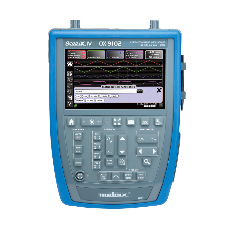 AEMC OX 9102 IV: 100MHz Handheld Oscilloscope for Precision Measurements 1 AEMC OX 9102 IV: 100MHz Handheld Oscilloscope for Precision Measurements