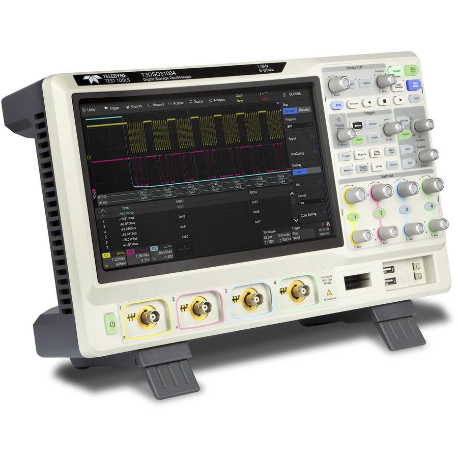 Teledyne LeCroy T3DSO3504 PROMO1: 4/16-Channel, 500 MHz, 5 GS/s, 250 Mpts MSO Oscilloscope 1 Teledyne LeCroy T3DSO3504 PROMO1: 4/16-Channel, 500 MHz, 5 GS/s, 250 Mpts MSO Oscilloscope