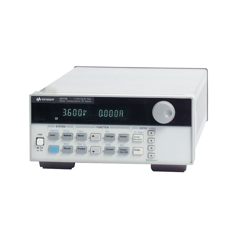 Keysight 66311B/004/120 Mobile Communication DC Source, Single Output, 15 V, 3 A, 120 VAC, GPIB, 66300 Series 1 Keysight 66311B/004/120 Mobile Communication DC Source, Single Output, 15 V, 3 A, 120 VAC, GPIB, 66300 Series