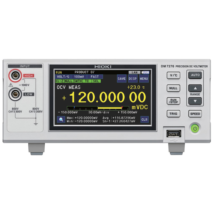 Hioki DM7276-01: Precision DC Voltmeter with 7.5-Digit Accuracy, USB and LAN Connectivity 1 Hioki DM7276-01: Precision DC Voltmeter with 7.5-Digit Accuracy, USB and LAN Connectivity