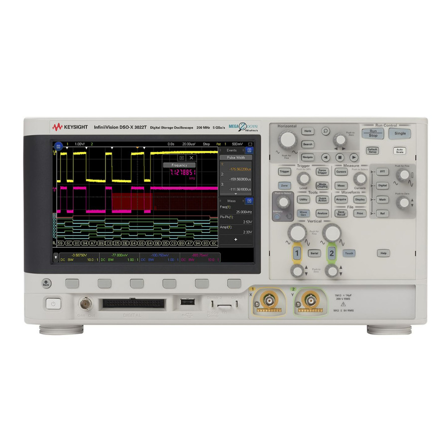 Keysight DSOX3022T: 200 MHz, 4 Mpts, 5 GS/s Digital Oscilloscope for Precision Measurements 1 Keysight DSOX3022T: 200 MHz, 4 Mpts, 5 GS/s Digital Oscilloscope for Precision Measurements