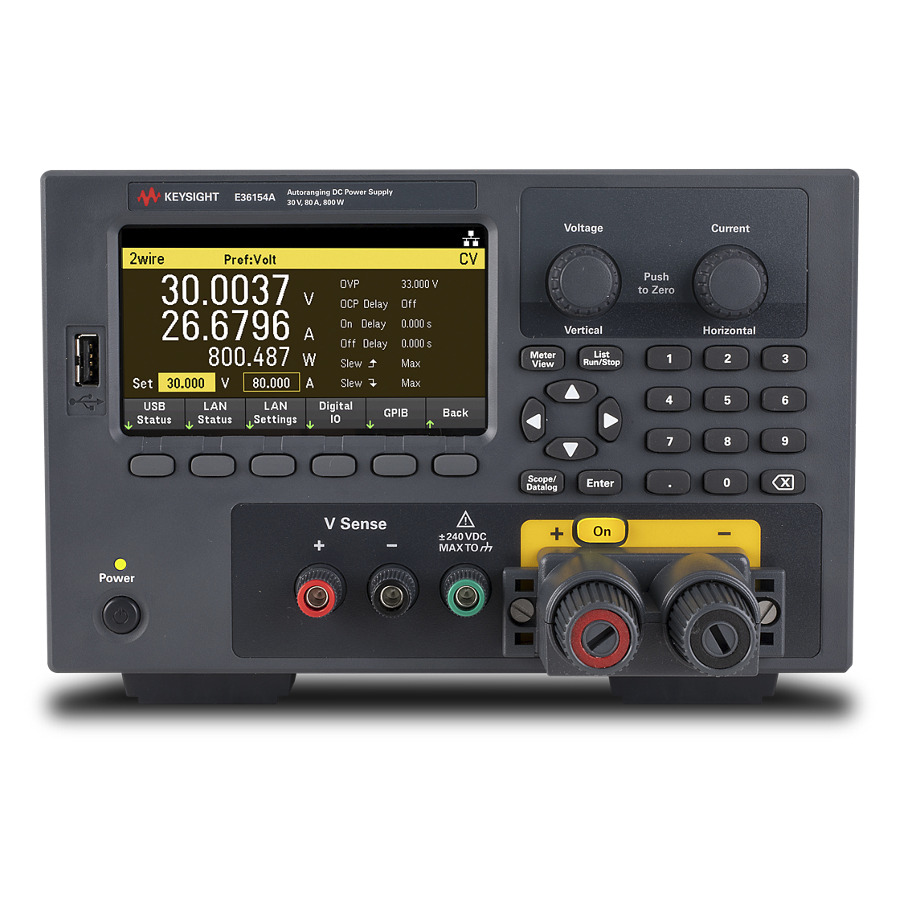 Keysight E36154AGV DC Power Supply Bundle, 30 V, 80 A, 800 W, ScopeView, Arb/Waveform Gen 1 Keysight E36154AGV DC Power Supply Bundle, 30 V, 80 A, 800 W, ScopeView, Arb/Waveform Gen