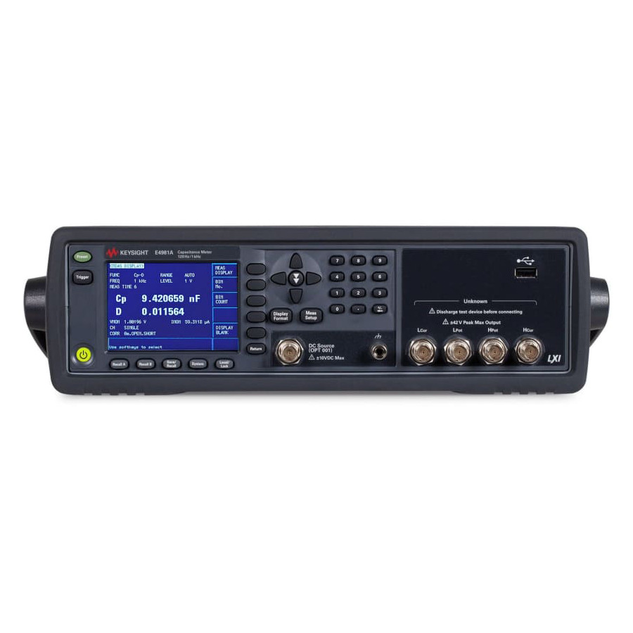 Keysight E4981A Capacitance Meter: Precision Measurement at 120 Hz/1 kHz 1 Keysight E4981A Capacitance Meter: Precision Measurement at 120 Hz/1 kHz