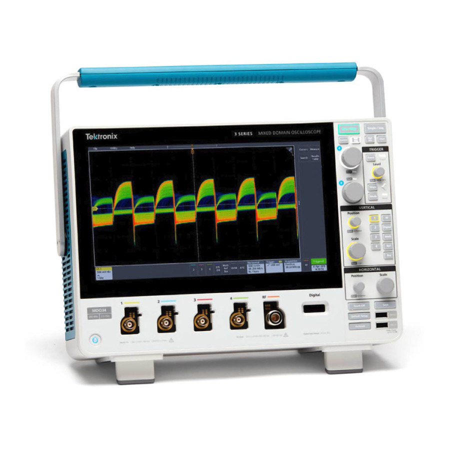 Tektronix MDO34/3-BW-500: 4-Channel Mixed Domain Oscilloscope with 500MHz Bandwidth, 2.5-5 GS/s Sample Rate, and 10 Mpts Memory 1 Tektronix MDO34/3-BW-500: 4-Channel Mixed Domain Oscilloscope with 500MHz Bandwidth, 2.5-5 GS/s Sample Rate, and 10 Mpts Memory