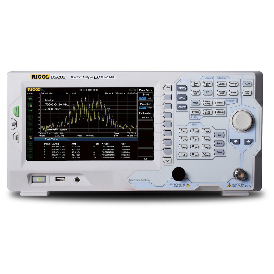 RIGOL DSA832: Precision RF Spectrum Analyzer for Comprehensive Signal Analysis 1 RIGOL DSA832: Precision RF Spectrum Analyzer for Comprehensive Signal Analysis
