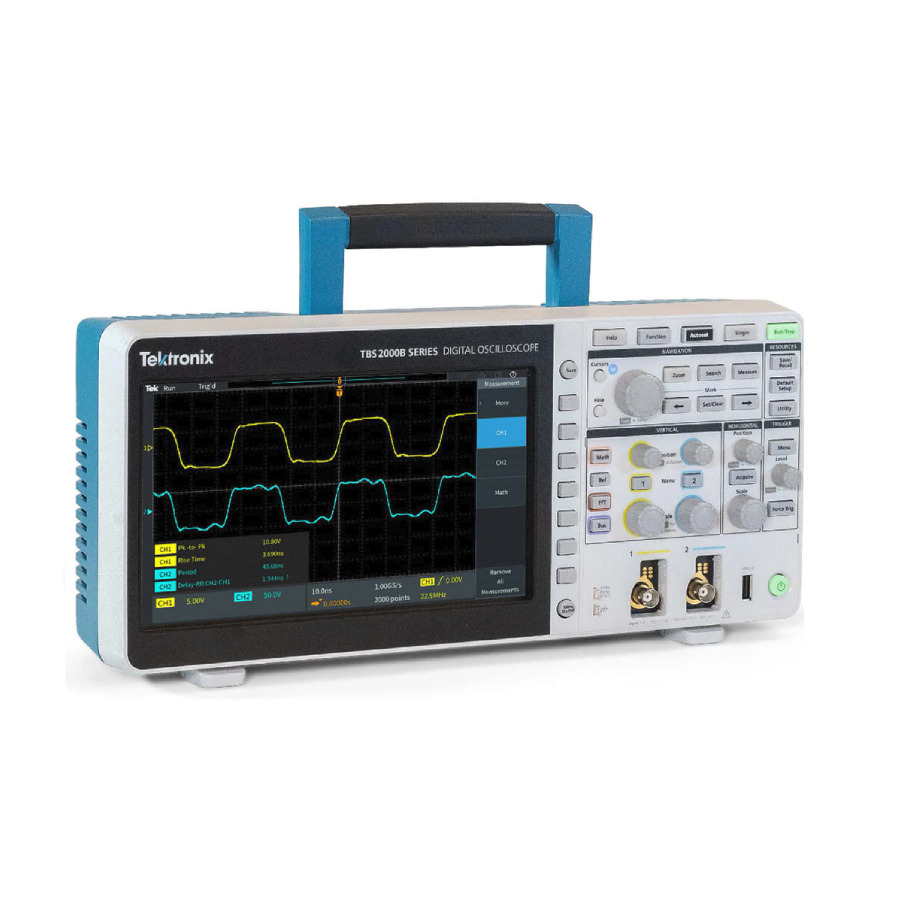 Tektronix TBS2104B: 4-Channel Digital Oscilloscope with 100 MHz Bandwidth, 1 GS/s Sample Rate, and 5 Mpts Memory 1 Tektronix TBS2104B: 4-Channel Digital Oscilloscope with 100 MHz Bandwidth, 1 GS/s Sample Rate, and 5 Mpts Memory