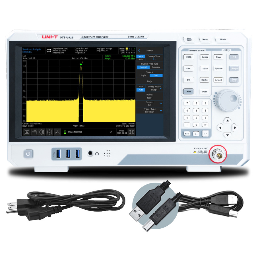 Uni-T UTS1032B Spectrum Analyzer: 3.2 GHz, USB/LAN Connectivity, Advanced-Series 1 Uni-T UTS1032B Spectrum Analyzer: 3.2 GHz, USB/LAN Connectivity, Advanced-Series