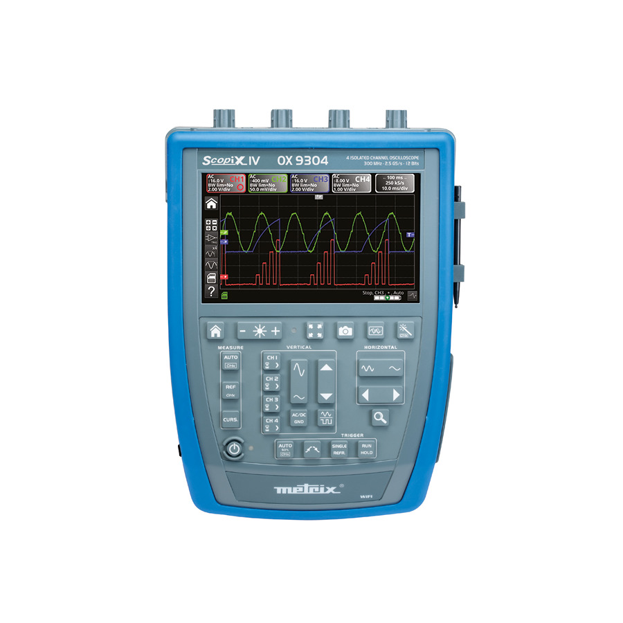 AEMC OX 9304 IV: 300MHz Handheld Oscilloscope with 4 Channels and Advanced Analysis Capabilities 1 AEMC OX 9304 IV: 300MHz Handheld Oscilloscope with 4 Channels and Advanced Analysis Capabilities